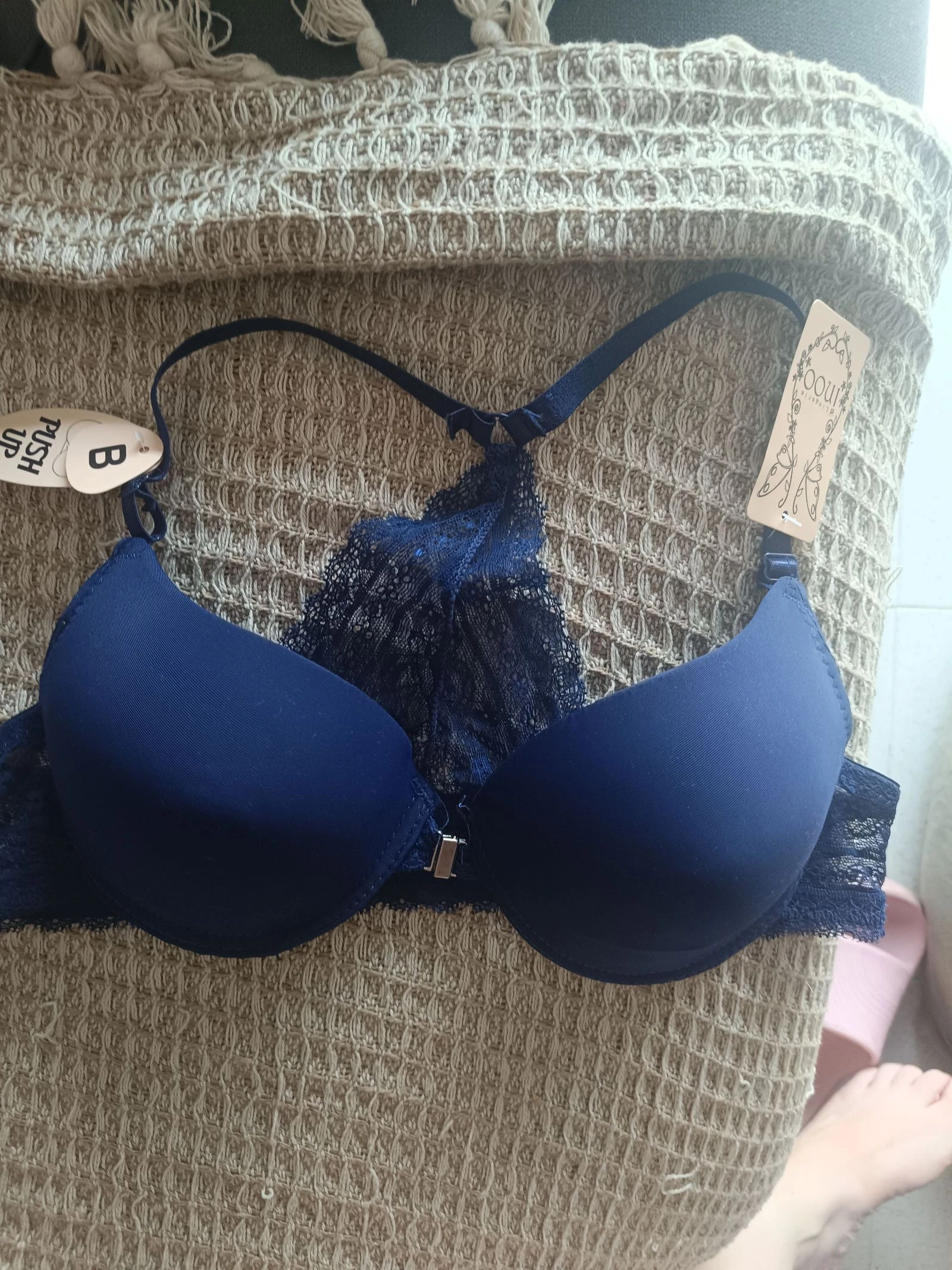 Sujetador Push Up Azul Marino Cierre Delantero 80B / 95B nuevo – photo 6